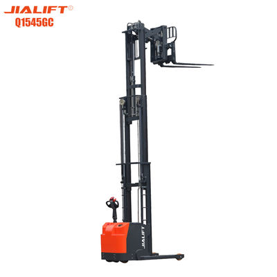 jakość  UL Electric Reach Walkie Stacker Standing On 1500kg Lifting Height 4500mm fabryka